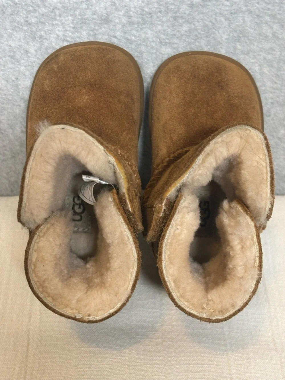 UGG Keelan Suede Boot-Chestnut Brown-Baby/Toddler Size 04/05
